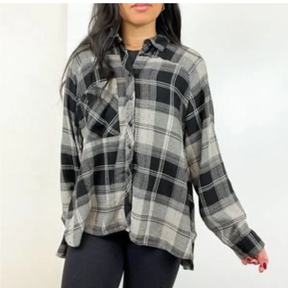 BDG urban outfitters button down long sleeve shirt size medium - Picture 1 of 11